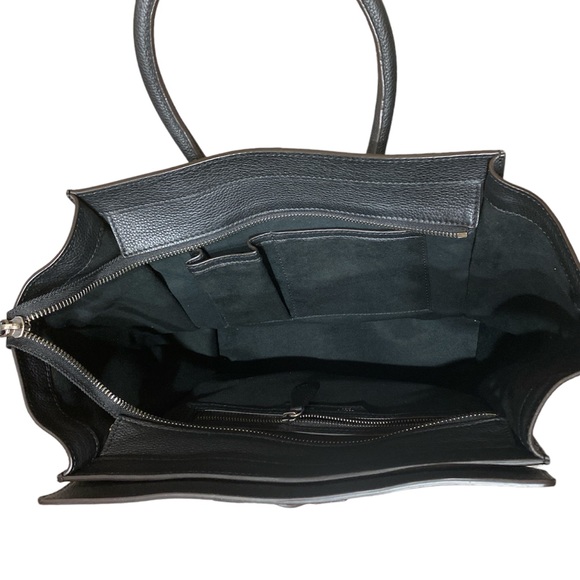 Authentic Celine Black Leather Mini Luggage Tote - Picture 7 of 8